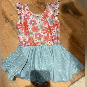 Cheeky Plum Floral and Polka Dot Ballet Outfit Size 6